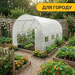 Садова теплиця парник LEOBRO Garden 10м² White (LB-G103-WHT) - мініатюра 6