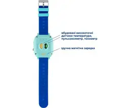 Дитячий годинник-телефон Amigo GO005 Thermometer 4G WI-FI блакитні - мініатюра 8