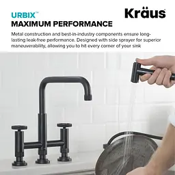 Змішувач для кухні Kraus Urbix KPF-3125MB, Чорний - мініатюра 8
