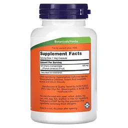Вишня Монморансі Now Herbal Supplement Tart Cherry 500 мг 90 капсул - мініатюра 2