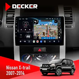 Штатна магнітола Nissan X-Trail 2007-2014 Decker D10-011 4x64, DSP, 4G, 360 Decker (НФ-00006168)