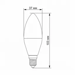 LED лампа VIDEX C37e 7W E14 3000K - мініатюра 3