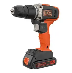 Акумуляторний дриль-шурупокрут Black+Decker з АКБ та ЗП BCD003C1