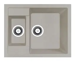 Кухонна мийка Adamant DUPLEX avena 610x495x200 мм, з додатковою чашею 61 см