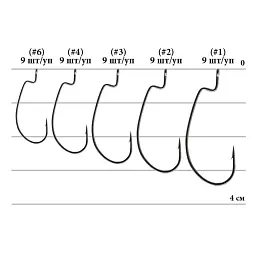 Гачок Decoy Worm19 S. S. Hook 4 (9 шт/уп) - мініатюра 2