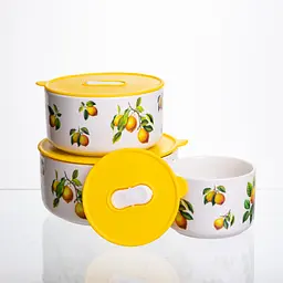 Фарфорові контейнери для їжі Lemon 9,5/13/15 см Yiwu TS-3P-1 - мініатюра 4