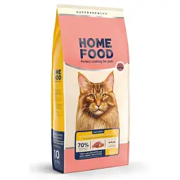 Корм для котів великих порід Home Food з телятиною, лососем та в'яленими томатами 10кг