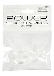 Ерекційні кільця Power Stretchy, 2 шт (білий) Toy Joy TOY9937 98648 - мініатюра 3