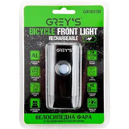 Ліхтарик на велосипед Grey's LED 2xCree XP-G 400lm 1050mAh USBпорт(GR10130) - мініатюра 5