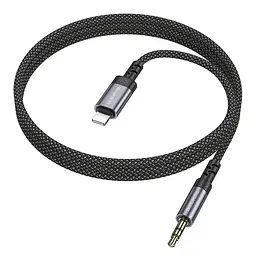 Аудіо кабель Borofone BL24 Graceful Lightning-AUX 3.5мм 1 м Metal Grey (36880_3609466)