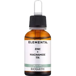 Сироватка для обличчя Bioearth Elementa Purify Zinc + Niacinamide 11% 30 мл