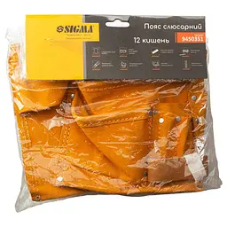 Пояс слюсарний (шкіряний) Sigma 12 кишень 9450351 - мініатюра 4