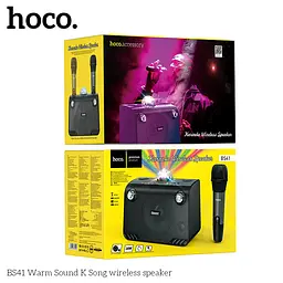 Портативна акустика Hoco Warm Sound K Song wireless speaker BS41 з мікрофоном 20W - мініатюра 8