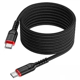 Кабель для заряджання HOCO X59 Type-C to Type-C Victory 60 W data cable 2 м Чорний