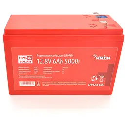 Літій-залізо-фосфатний акумулятор Merlion LiFePO4 12.8V 6AH (4S1P/BMS-10A), (151x65x97) for UPS,до 5000 циклов, Q12