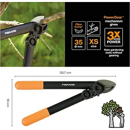 Малий контактний сучкоріз Fiskars PowerGear L31-S (1000581) - мініатюра 2