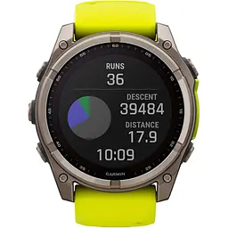 Смарт-годинник Garmin Fenix 8 Solar Sapphire 51mm Titanium with Amp Yellow/Graphite Silicone Band (010-02907-20) [116854] - мініатюра 11