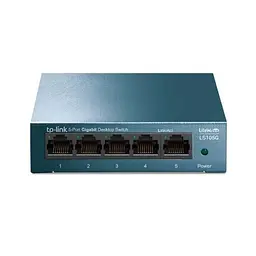 Комутатор TP-LINK LS105G, 5x100/1000 Mb/s, металевий корпус, некерований