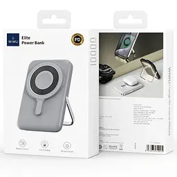 Портативний ЗП Power Bank WIWU Wi-P018 Elite 3 in 1 з БЗП 10000 mAh Gray - мініатюра 3
