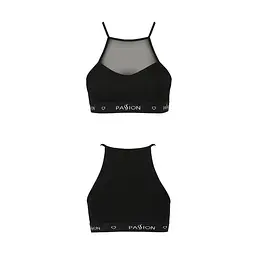 Спортивний топ з прозорою вставкою Passion PS006 TOP L, black - мініатюра 5