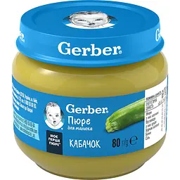 Пюре Gerber Кабачок, 240 г (3 шт. по 80 г) - мініатюра 2