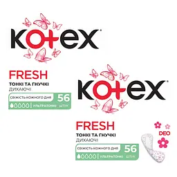 Щоденні прокладки Kotex Ultraslim Deo 112 шт. (2 уп. х 56 шт.)