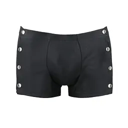 Чоловічі шкіряні боксери із заклепками Passion 048 SHORT DAVID XXL/XXXL Black - мініатюра 5