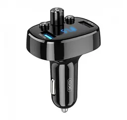 FM-трансмітер XO BCC02 car charger 3.1A Bluetooth + FM + USB Charging Чорний