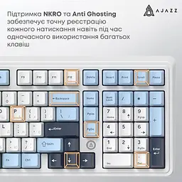 Клавіатура Ajazz AK980 Max Magnetic Switch Blue/White/Dark Blue (AK980-MAX-M-BWDB) - мініатюра 7