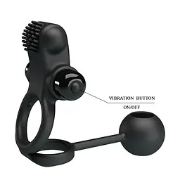 Ерекційне кільце Pretty Love Vibro Penis Sleeve IV 20.3 см чорний - мініатюра 7
