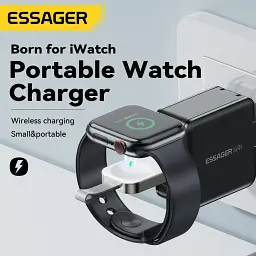 Зарядний пристрій Essager Wireless charger for smart watch USB white (EWXA-YB02-Z) - мініатюра 2