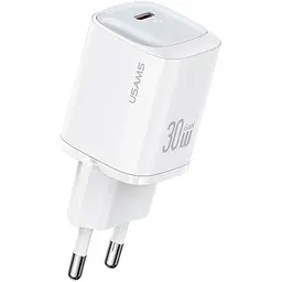 Мережевий зарядний пристрій Usams US-CC251 GaN 30W White [CC251TC02] [139649]