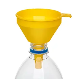 Лійка лійка пластмасова на банку Ø 75 мм, Kitchette Жовтий 84962 - мініатюра 3