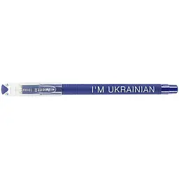 Набір кулькових ручок Axent Direkt I'm Ukrainian синій 12 шт. (AB1002-01-02-A) - мініатюра 2