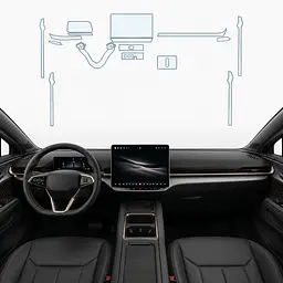 Набір Плівок захисних для салону Volkswagen ID.Unyx 06 2024- TPH (Кансолі Дисплея Ручок)