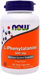 Фенілаланін Now Foods L-Phenylalanine 500 мг 120 вег капсул