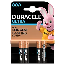 Лужні батарейки мізинчикові Duracell Ultra 1,5 V AAA LR03/MX2400, 4 шт. (5004806) - мініатюра 2
