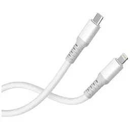 Дата кабель USB-C to Lightning 1.0m PD30W liquid silicone white ColorWay (CW-CBPDCL093-WT) - мініатюра 3