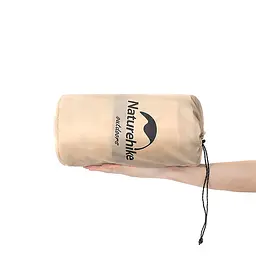 Килимок самонадувний Naturehike (NH15Q002-D) 2,5м - одномісний - з подушкою - бежевий - мініатюра 4
