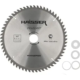 Диск пильний по дереву Haisser 250х32 мм 60Т (16475)