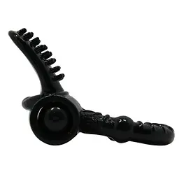 Ерекційне кільце Baile Sweet Vibration Ring, 10 см (чорний) - мініатюра 3