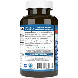Омега Максимум Carlson Maximum Omega 2000 смак лимона 60 желатинових капсул - мініатюра 3