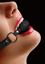 Кляп Ouch! Ball Gag With Leather Straps - мініатюра 4
