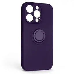Силиконовый чехол для Apple iPhone 14 Pro, Icon Ring, фиолетовый, панель-накладка, с кольцом-подставкой на 360°, противоударный, возможность использования магнитных держателей, ArmorStandart (ARM68712)