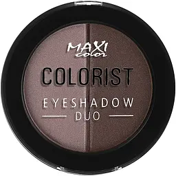 Тіні для повік перламутрові Maxi Color Colorist Duo відтінок 07 (Шоколадний тарт) 3 г - мініатюра 2