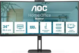 Монітор AOC 34" CU34V5CW/BK teh0026631 - мініатюра 4