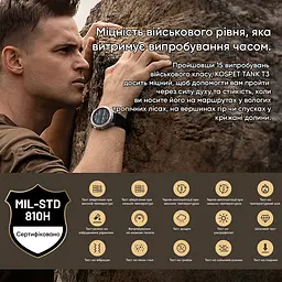 Годинник наручний чоловічий TANK T3 Silver Kospet acs0029759 - мініатюра 6