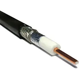 Провід Кабель RG-6 VEGA 32% екран сталь (24x0.12mm) чорний СПЕКТР
