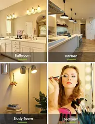 Світлодіодна лампа Leools G25/G80 Dimmable Flick-Free Matt 6W Матове скло CRI95 Теплий білий 600LM, 60W Еквівалент Вінтажна - мініатюра 3