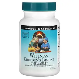 Натуральна добавка Wellness Children's Immune Chewable, 60 пастилок Source Naturals fit0015683